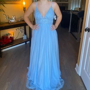 Blue prom dress